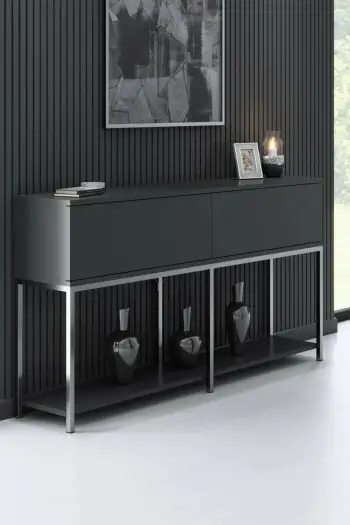 Konsol Hanah Home, Lord, antracit, argjend