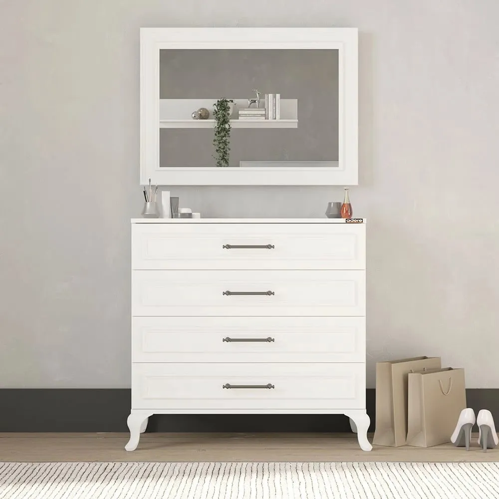 Komodë Hanah Home, Sfn-1004-Dd-1, e bardhë, 4 sirtarë - 2