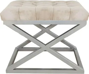Puf Atelier del Sofa, ngjyrë argjendi dhe krem