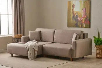 Kënd-sofë krevati Atelier del Sofa, Efsun, ngjyrë kafe