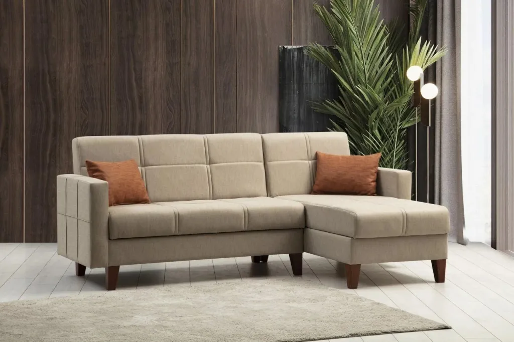 Kënd-sofë krevati Atelier del Sofa, Polya, bezhë - 1