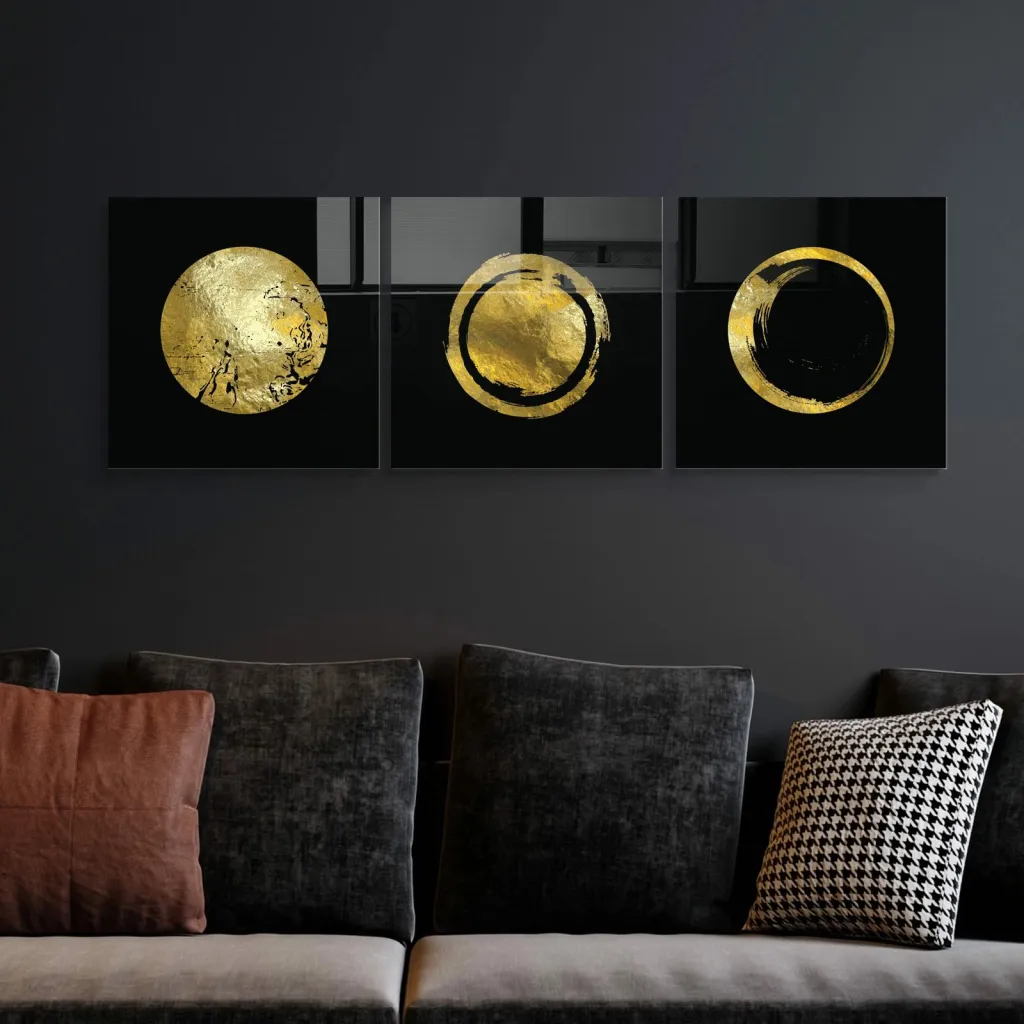 Pikturë dekorative prej xhami të temperuar (3 copë), Wallity, 2045, 40x40cm - 2