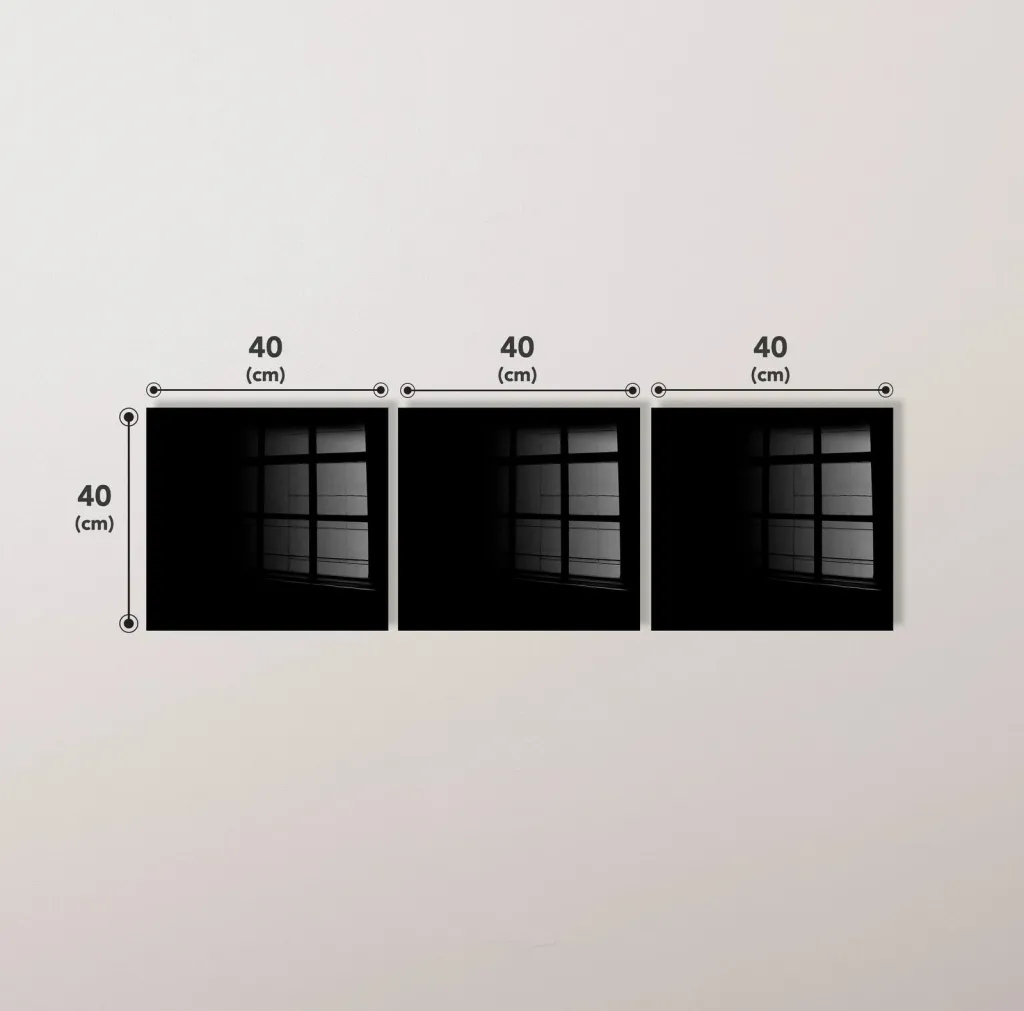 Pikturë dekorative prej xhami të temperuar (3 copë), Wallity, 2045, 40x40cm - 9