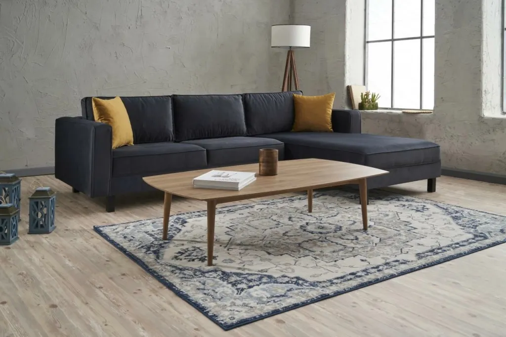 Këndore Atelier del Sofa, kadife, e djathtë, anthracite - 1