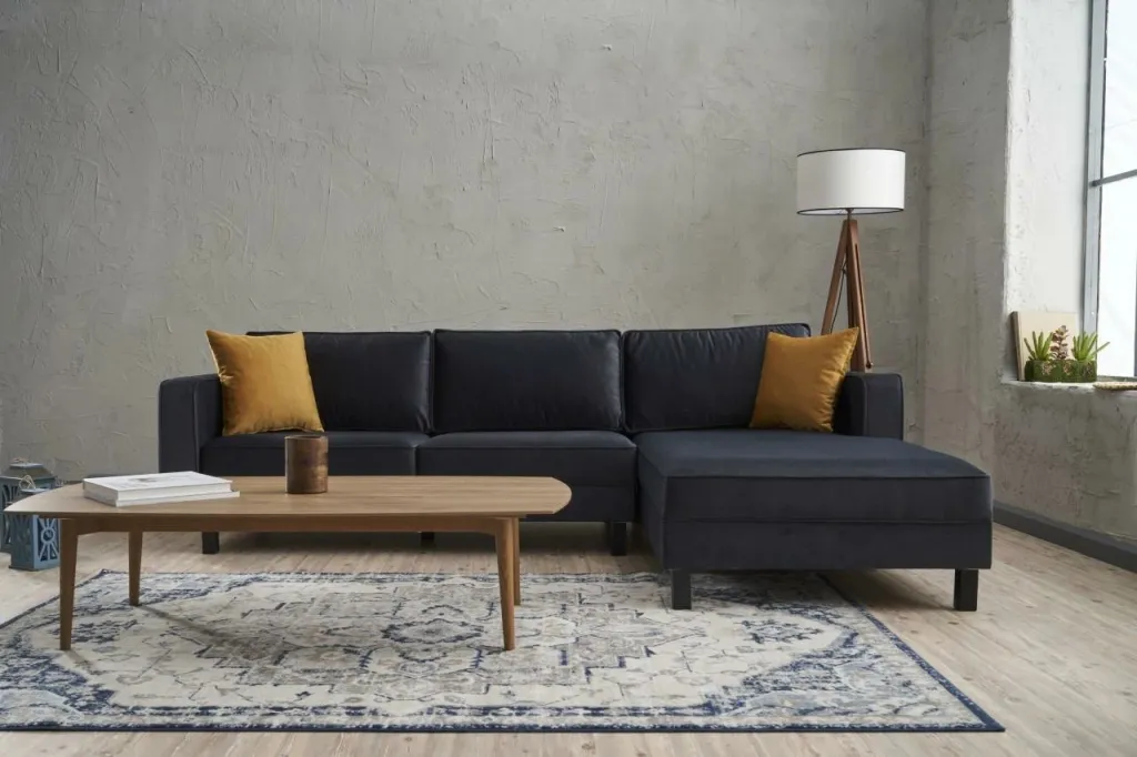 Këndore Atelier del Sofa, kadife, e djathtë, anthracite - 3