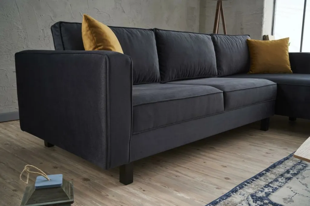 Këndore Atelier del Sofa, kadife, e djathtë, anthracite - 5