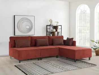 Kënd divan-krevat Atelier del Sofa, Matris, kënd i djathtë, ngjyrë e kuqe Claret