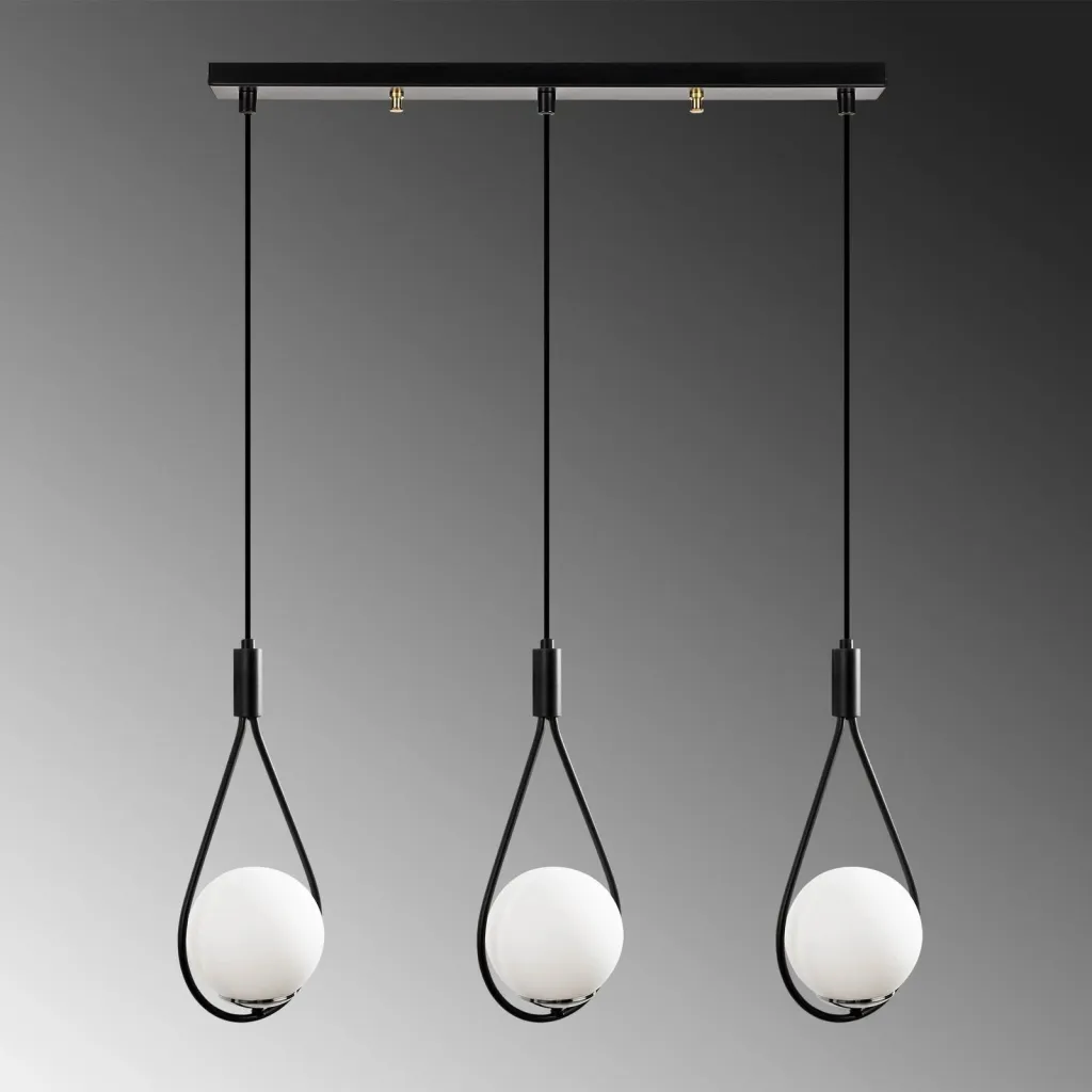 Llambë tavani Opviq Mudoni, e zezë, MR-939, 70x15cm, lartësi 146cm - 4