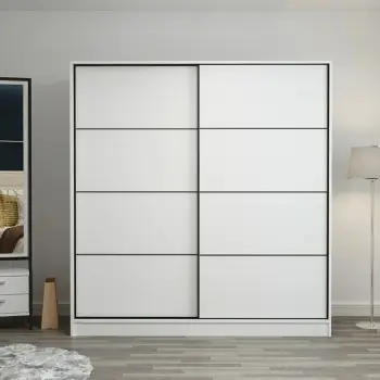 Dollap Hanah Home Kale, i bardhë, 180x190x52 cm