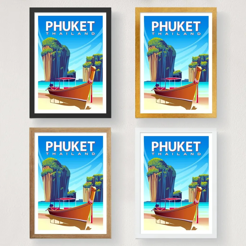 Poster A3 Phuket, shumëngjyrësh, 29.7x42cm - 2