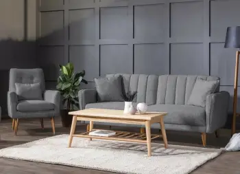 Set divani-krevat Atelier del Sofa, ngjyrë gri e errët, Aqua-TKM04-94216