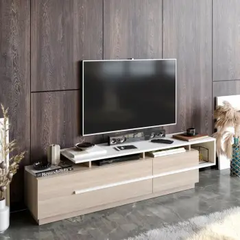 Komodinë për TV Pia, Kordoba, bardhë