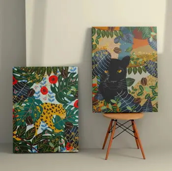 Pikturë dekorative në kanavacë (2 copa), Wallity, 2KNV4248, 50x70cm
