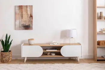 Komodinë për TV Mindy Tv 160, safir, bardhë