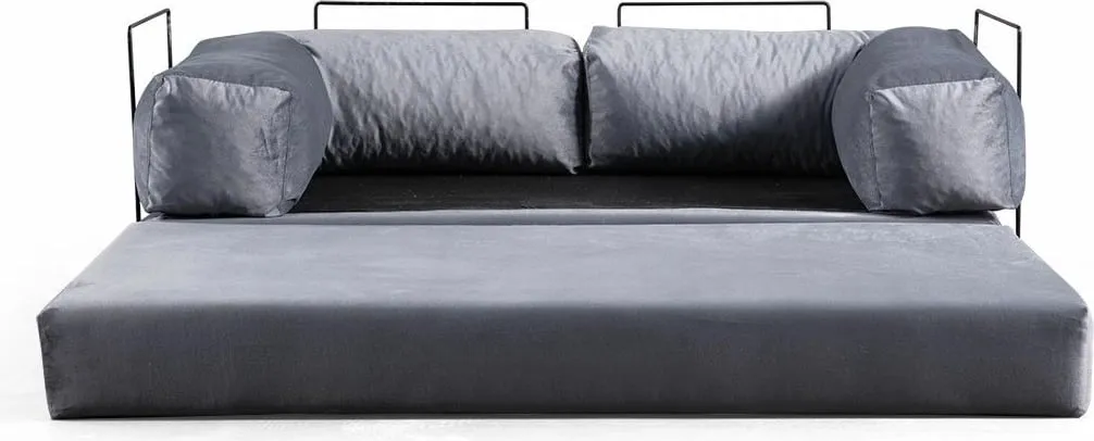 Divan-krevat 2 vende, Atelier del Sofa, Via Con, gri e çelët - 2