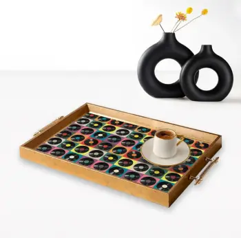 Tabaka qelqi Aberto Design, shumëngjyrëshe, TPEA9904, 50x29x3.5 cm
