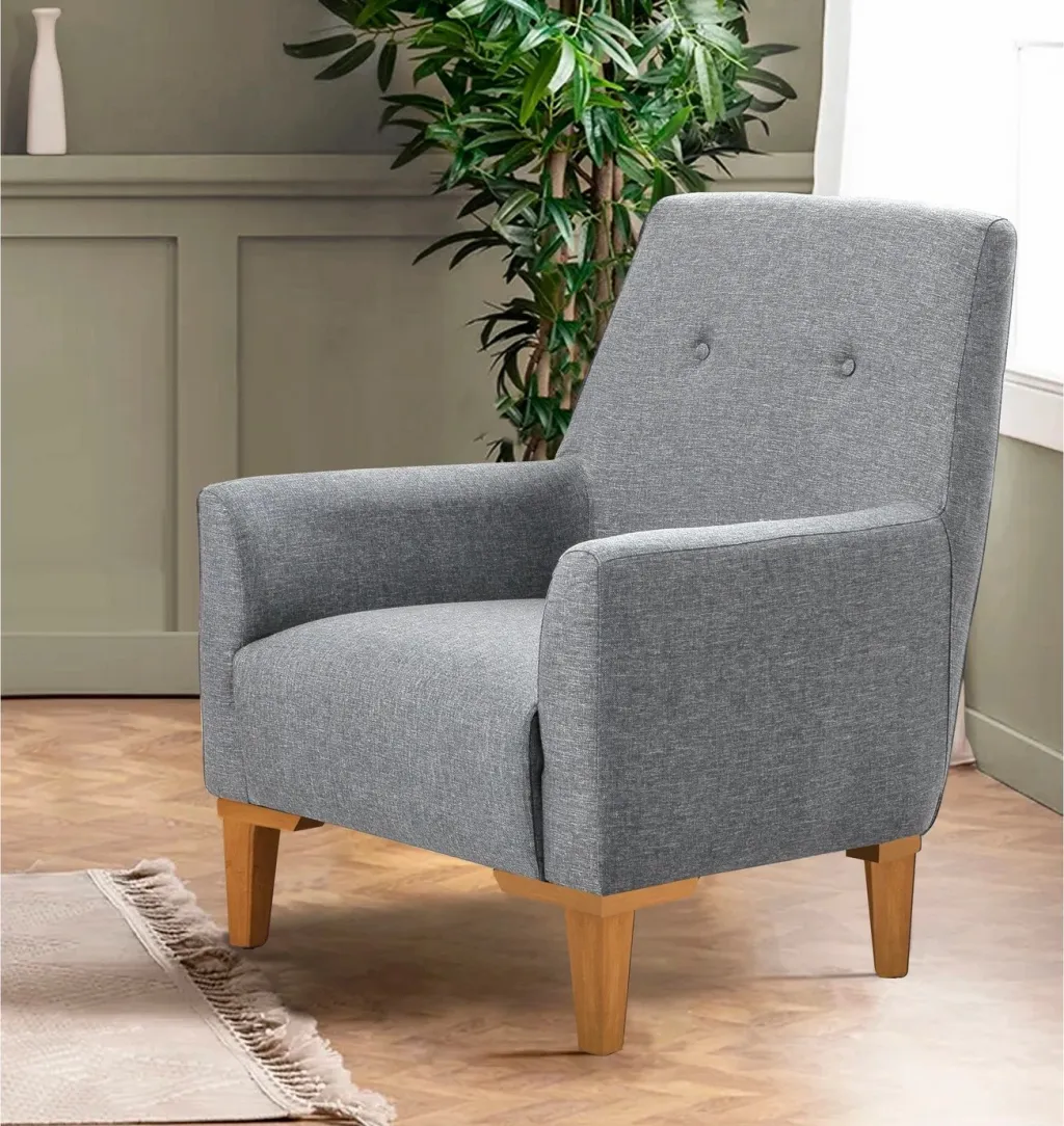 Set divani Atelier del Sofa, Vina, gri, këmbë dru Atlantic Pine - 6