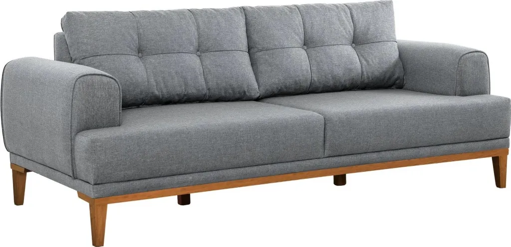 Set divani Atelier del Sofa, Vina, gri, këmbë dru Atlantic Pine - 8