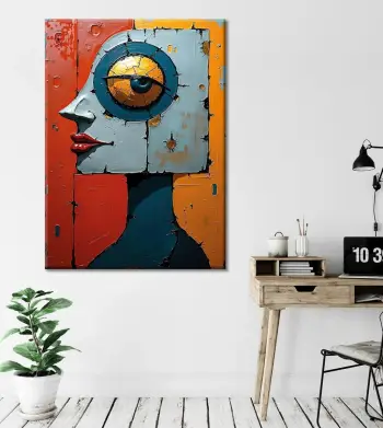 Pikturë dekorative në kanavacë Wallity, WY436, shumëngjyrëshe, 70x100cm