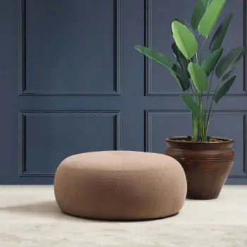 Puf Tina, ngjyrë kapuçino, Atelier del Sofa