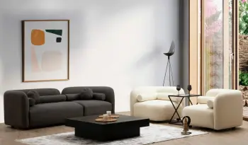 Karrige Wing Atelier del Sofa, bouclette krem Victoria