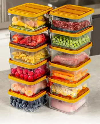 Set kuti plastike për organizim (6 copë), portokalli, YYBLLA3506LI