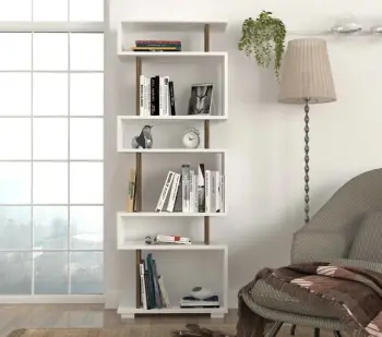 Raft librash Hanah Home, Blok, bardhë-dru arre