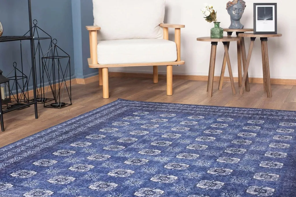 Qilim (230 x 330) Conceptum Hypnose, Blues Chenille - e kaltër e errët AL 277 - 1