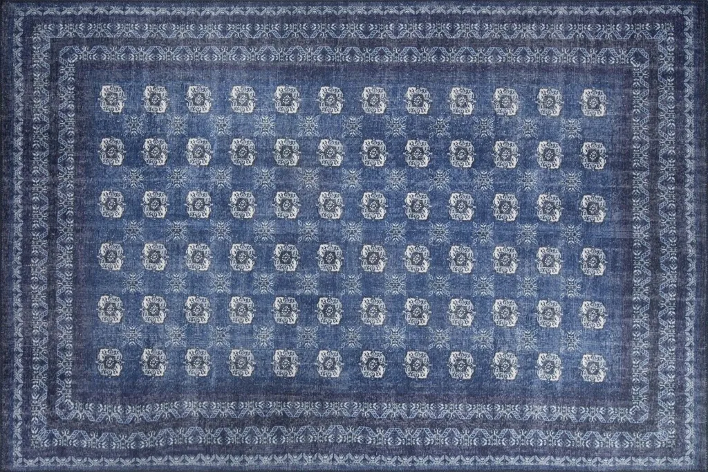 Qilim (230 x 330) Conceptum Hypnose, Blues Chenille - e kaltër e errët AL 277 - 2