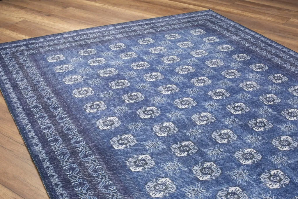 Qilim (230 x 330) Conceptum Hypnose, Blues Chenille - e kaltër e errët AL 277 - 5