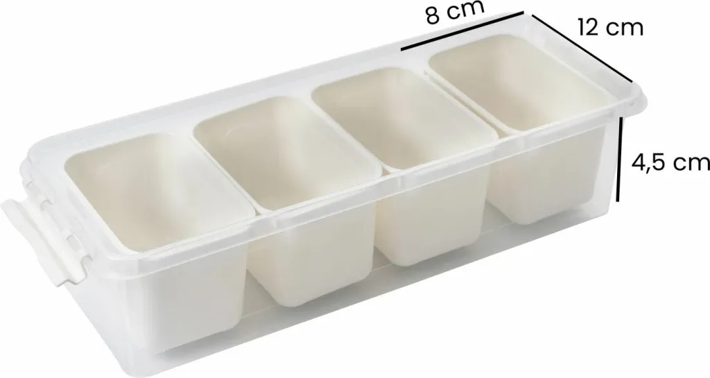 Set kuti plastike për organizim (4 copë), Hermia, 4Lukutu10, transparente - 15