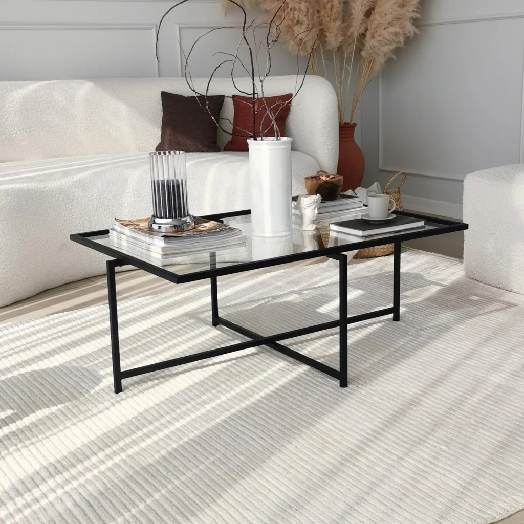 Tavolinë kafeje Hanah Home, Sun S408, ngjyrë e zezë - 4