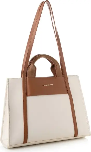 Tote bag Vince Camuto, Umbria, krem dhe kafe e hapur