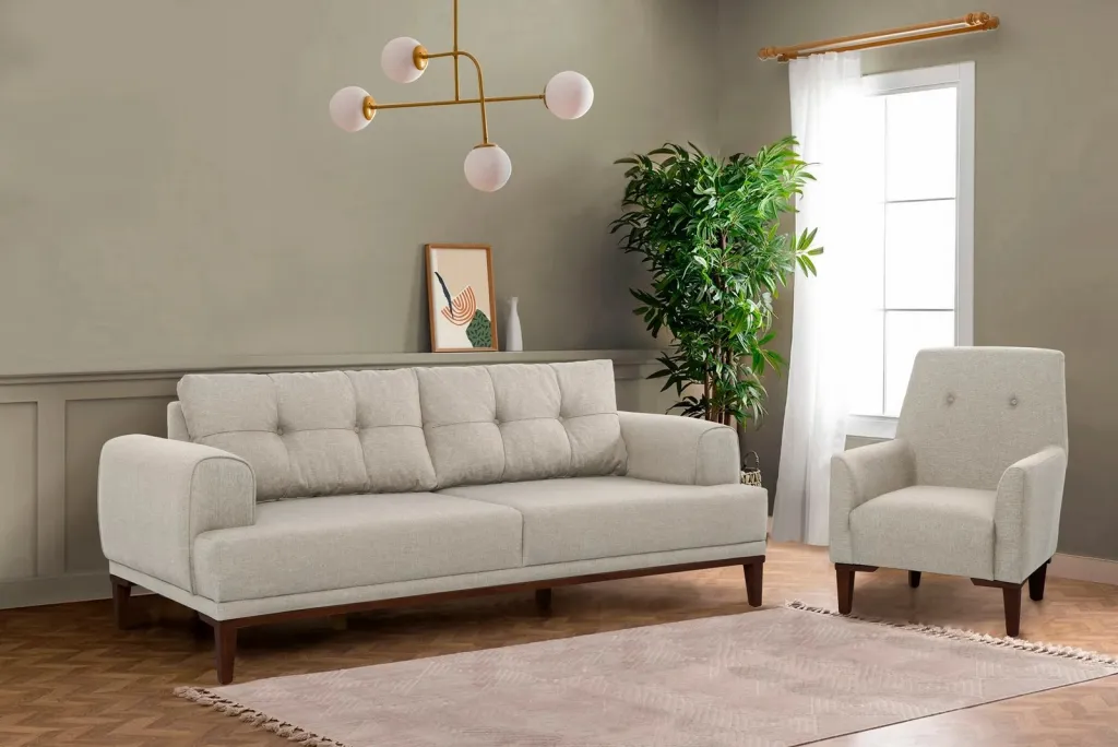 Set divani Atelier del Sofa, Vina, krem dhe arre - 1