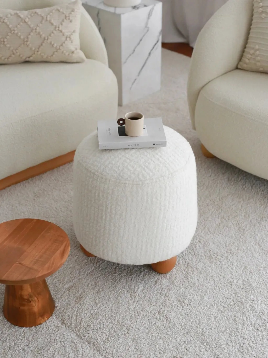 Puf Atelier del Sofa, Fumi, i bardhë - 1
