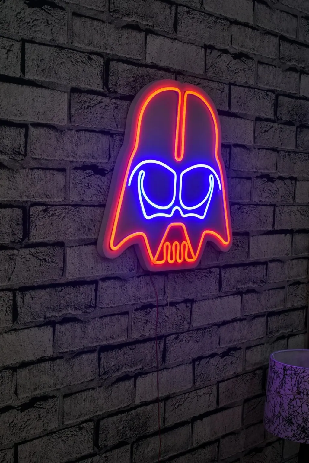 Dekor dritash LED plastike, Darth Vader, e kuqe dhe blu - 2