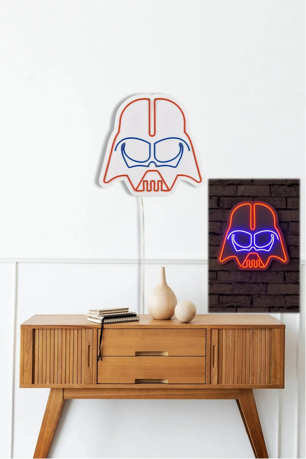 Dekor dritash LED plastike, Darth Vader, e kuqe dhe blu - 4