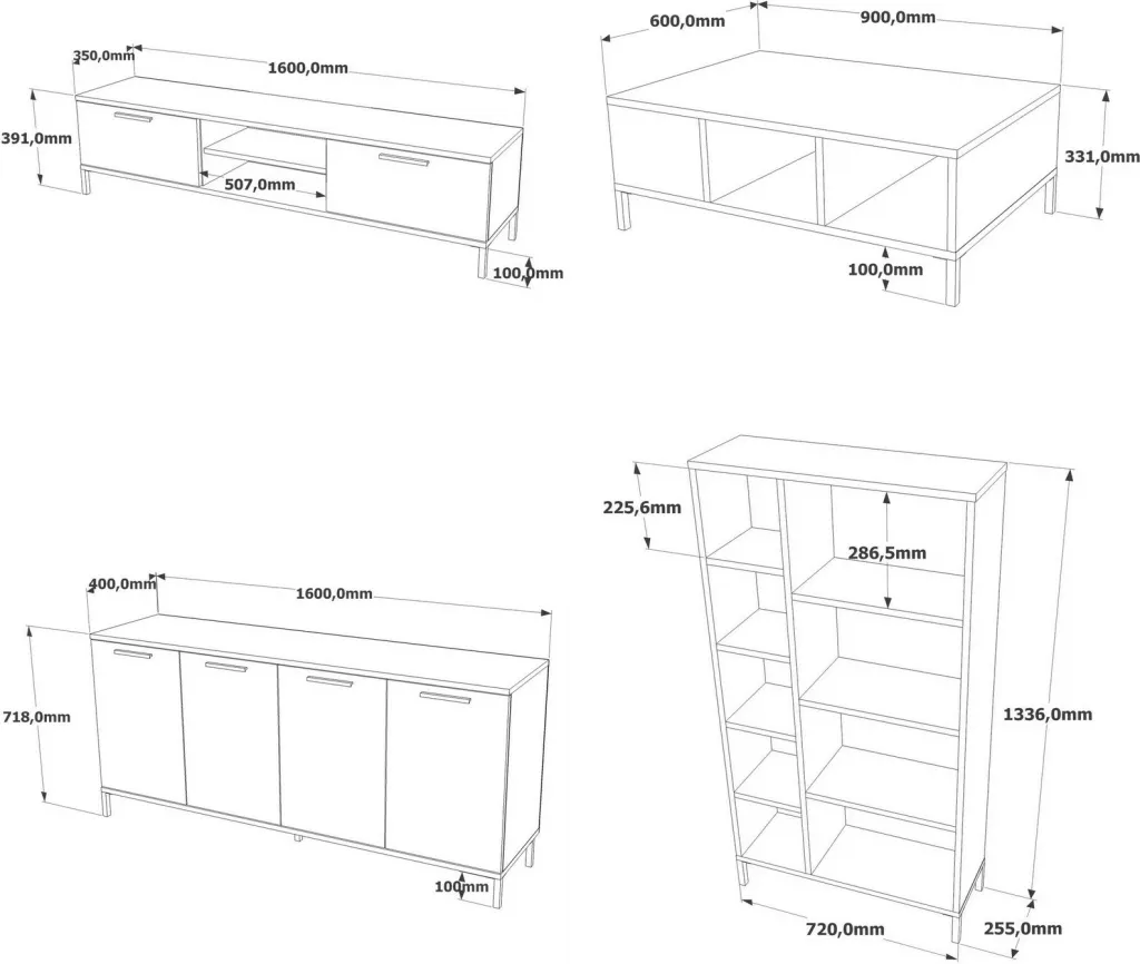 Set mobiljesh për dhomë dite, Hanah Home, Rl6-Aa - 8