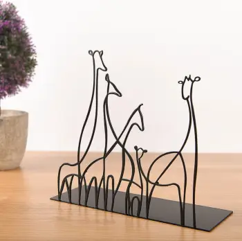 Objekt dekorativ Aberto Design, Giraffa, ngjyrë e zezë