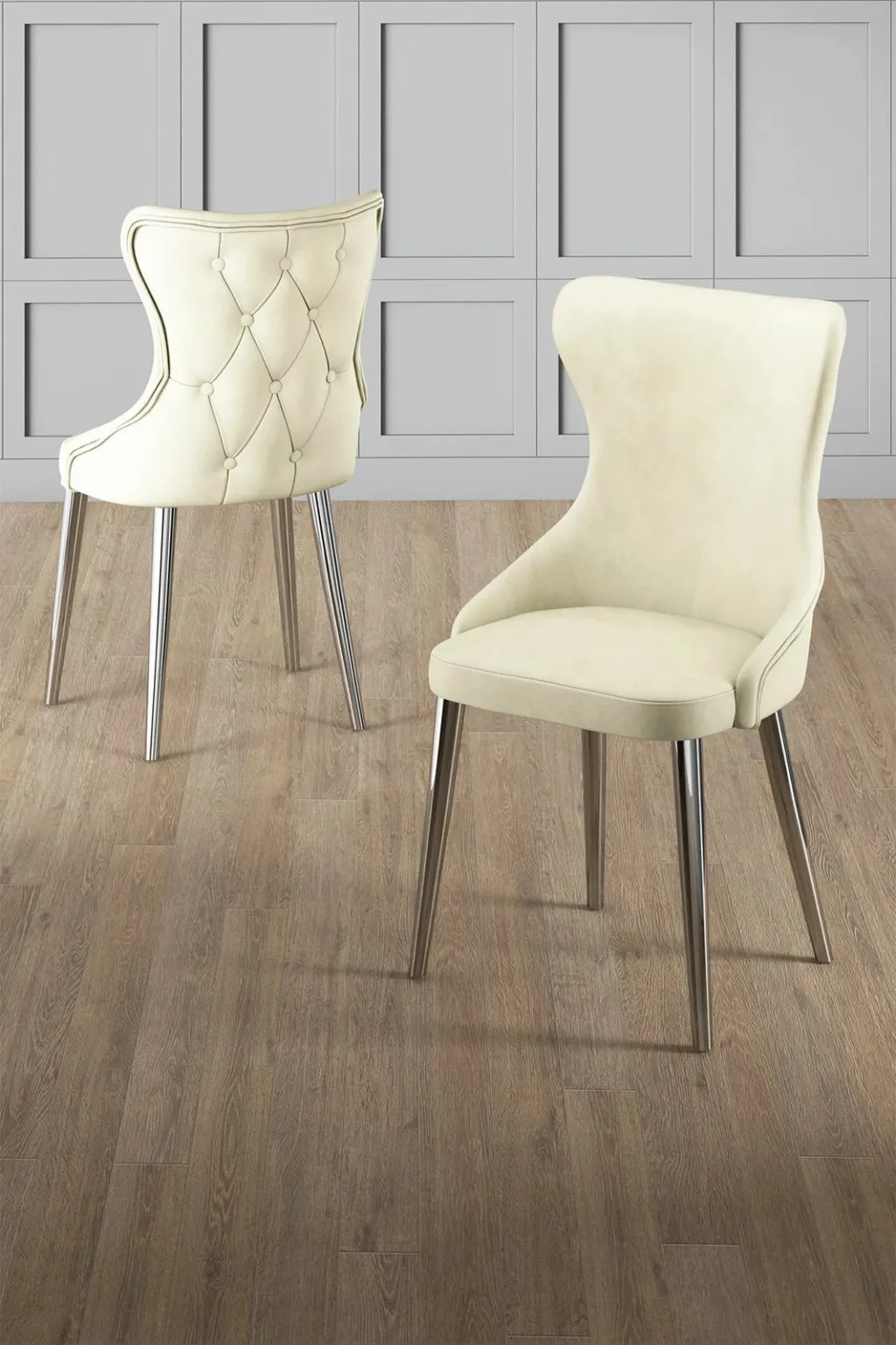 Set Karrigesh (6 Copë) Alpa, krem, krom - 1