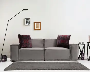 Divan dy ulëshe Atelier del Sofa, Lego 2 Seater, ngjyrë gri