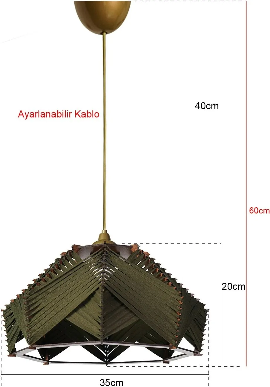 Llambë tavani Opviq, YL273, ngjyrë kaki - 3