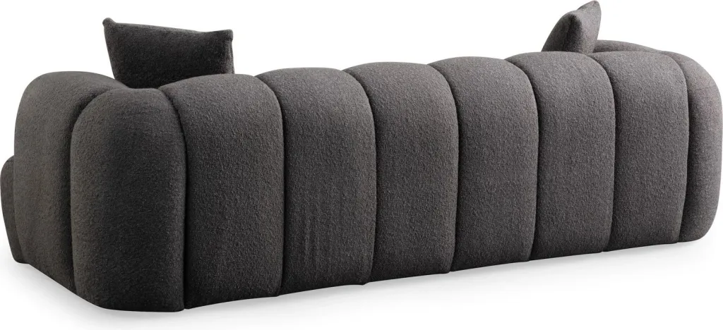 Divan treshe Atelier del Sofa, Puffy 3 Plain, ngjyrë antracit - 7