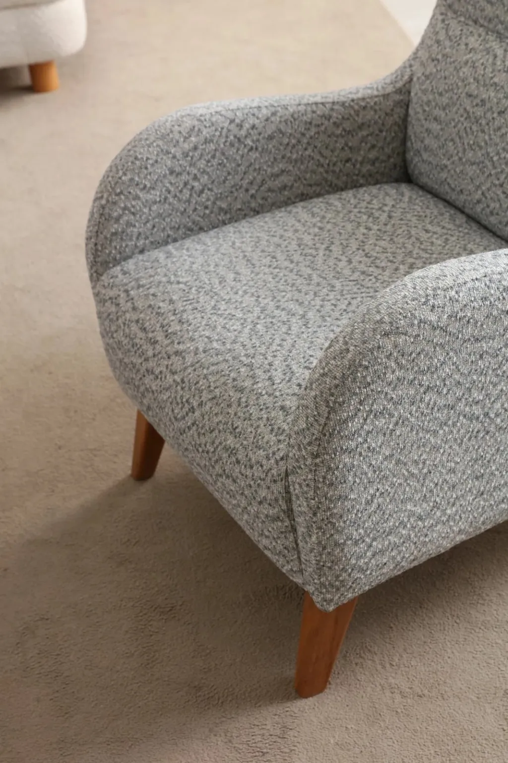 Karrige Wing Atelier del Sofa, Nice Bergere, krem dhe kaltër - 2