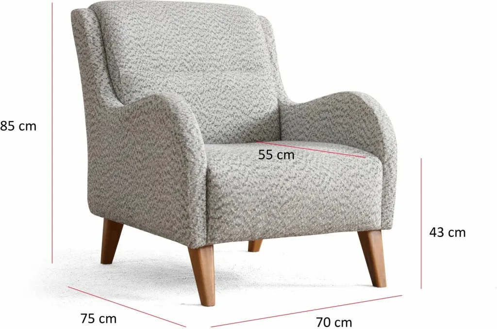 Karrige Wing Atelier del Sofa, Nice Bergere, krem dhe kaltër - 7