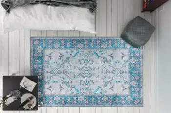 Qilim Conceptum Hypnose, Dorian Chenille, blu, 230x330 cm