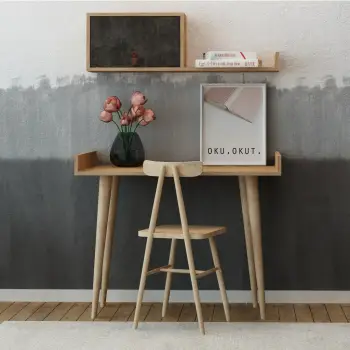 Tavolinë Studimi Brush, lis, gri e errët