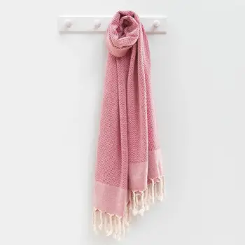Peshqir plazhi Fouta Mijölnir, retro, i kuq, 90x175cm
