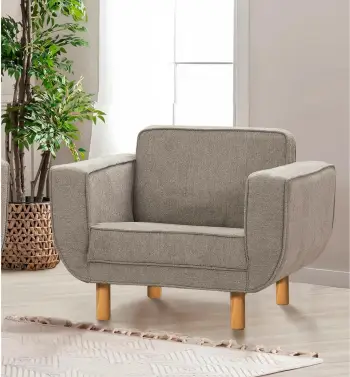 Karrige Wing Atelier del Sofa, Larus Berjer, ngjyrë lisi, gri