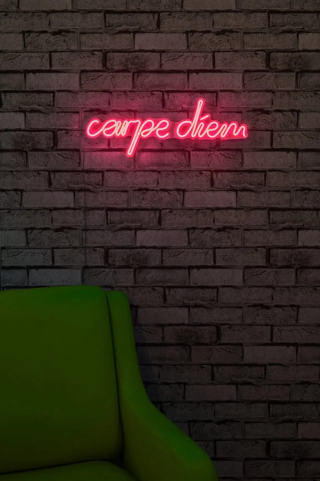 Dekor dritash LED plastike, Carpe Diem, ngjyrë rozë - 3